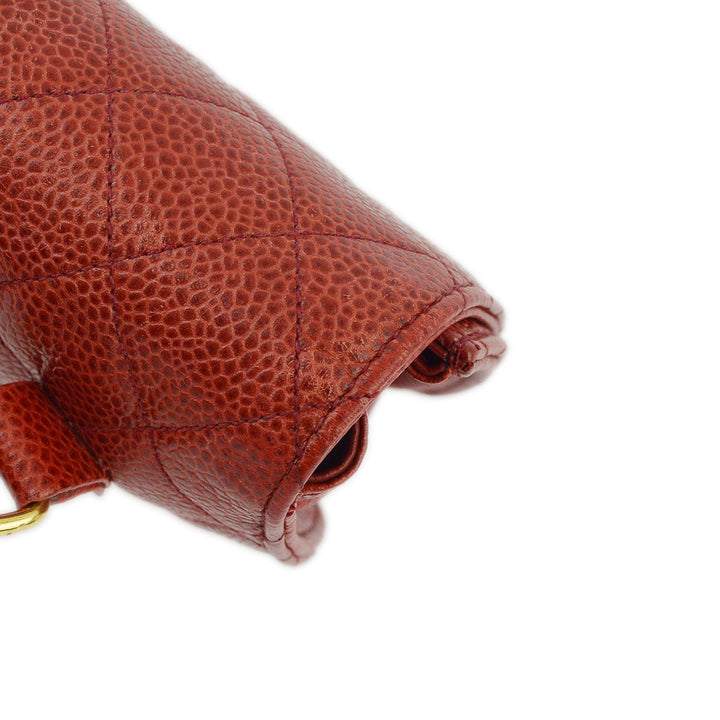 Top Quality Chanel Red Caviar Waist Bum Bag #75/30