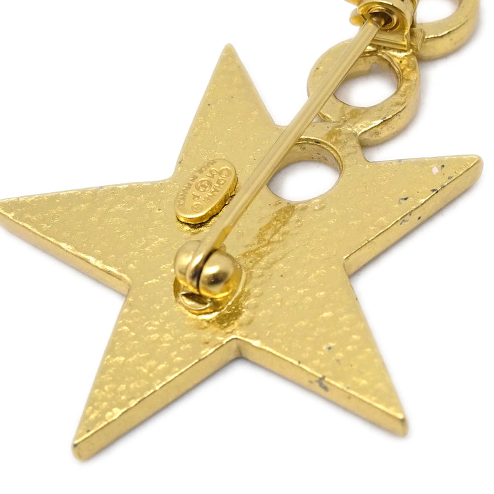 Top Quality Chanel Star Brooch Pin Black 01P