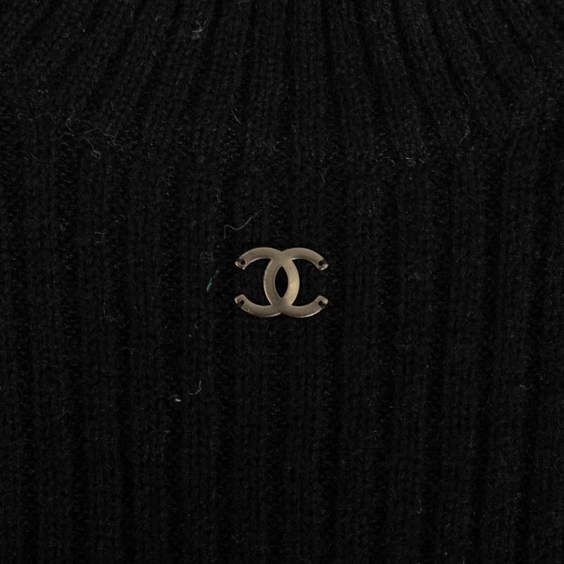 Top Quality Chanel Cocomark Heineken Nite One Piece Black Wool Lady Chanel