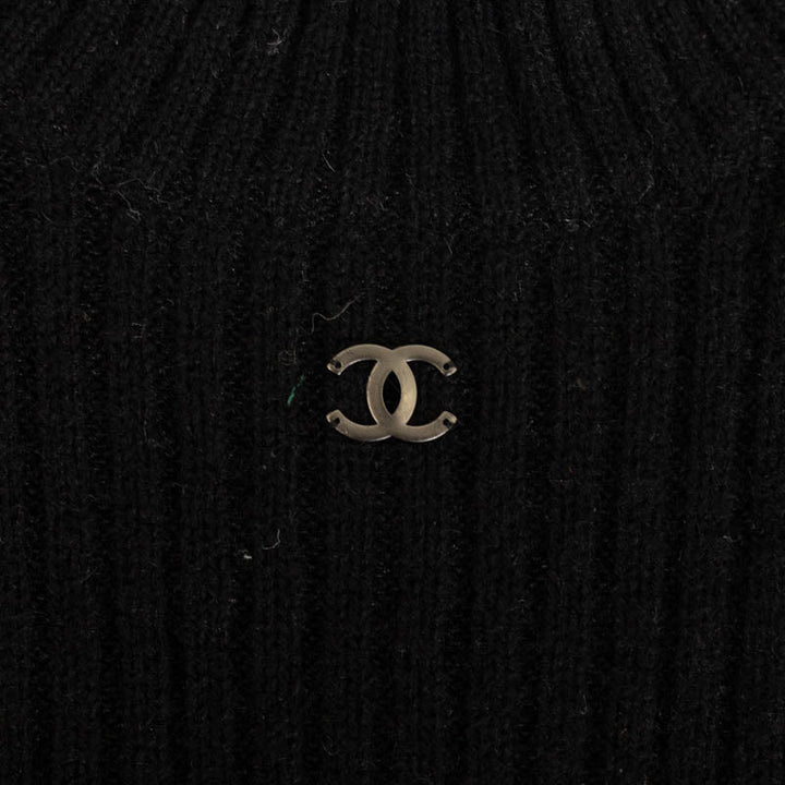 Top Quality Chanel Cocomark Heineken Nite One Piece Black Wool Lady Chanel