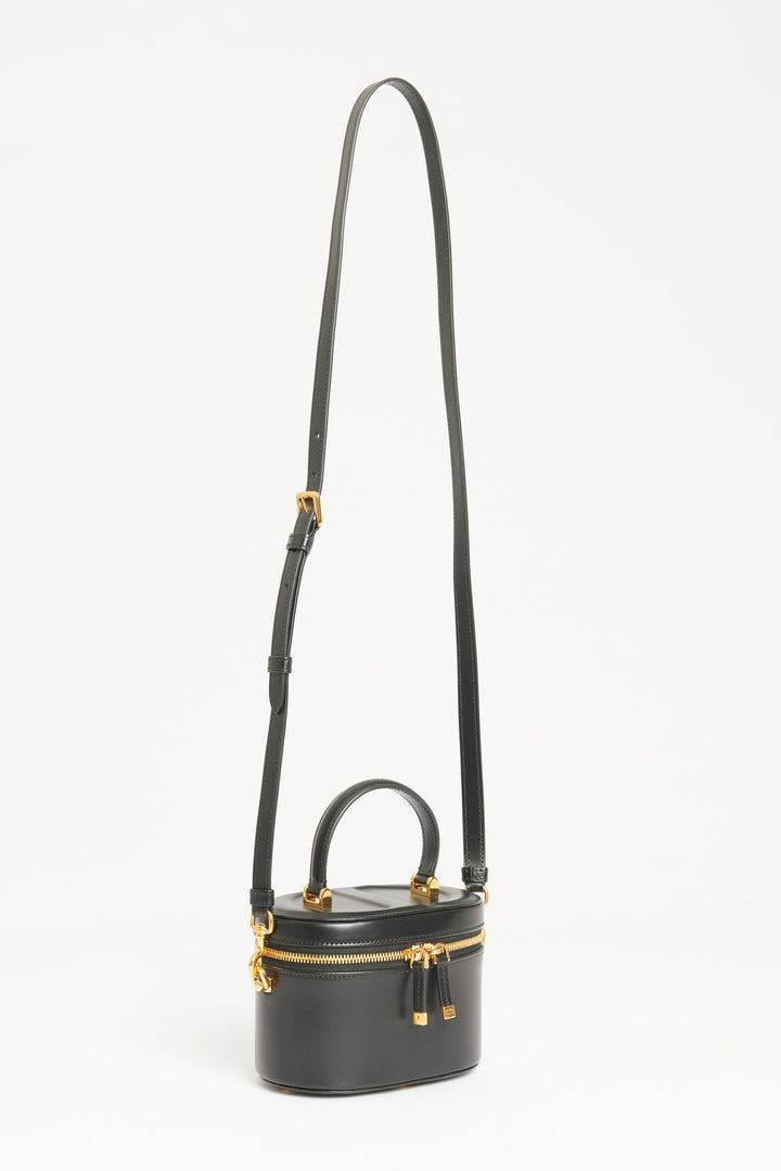 2023 Black Leather CD Signature Vanity Case Crossbody
