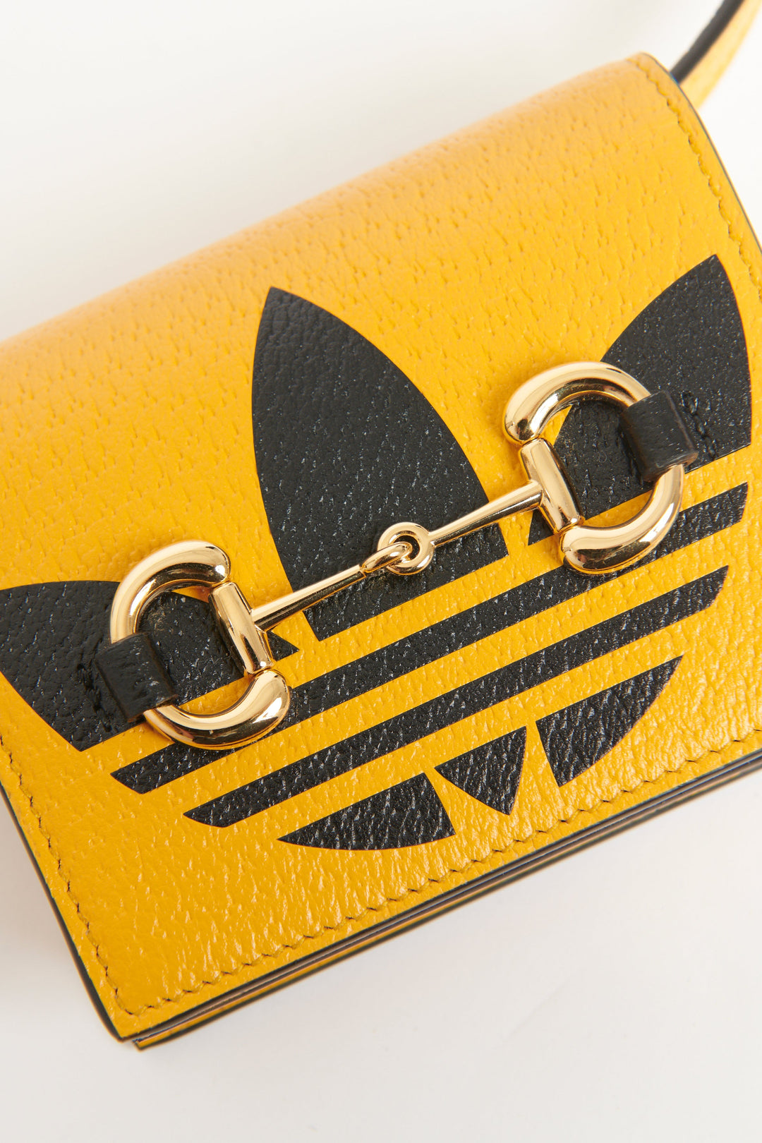 Gucci x Adidas Mustard Yellow 1955 Card Holder Mini Crossbody Bag