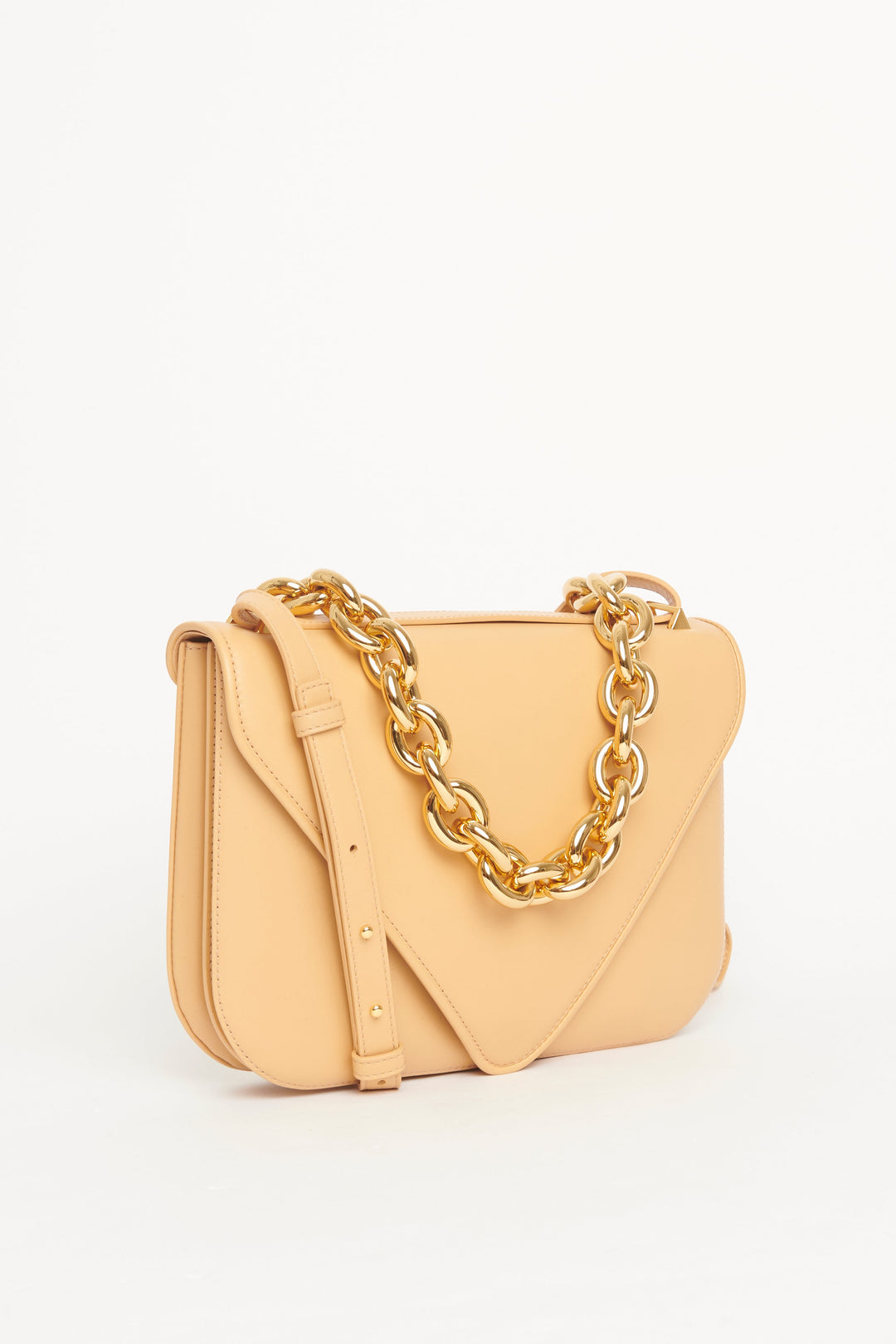 2021 Beige Leather Mount Crossbody Bag