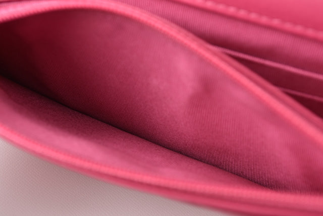 Top Quality Chanel Lambskin Chain Wallet Shoulder Bag Pink Silver Hardware