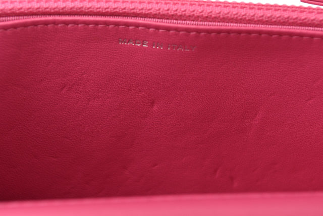 Top Quality Chanel Lambskin Chain Wallet Shoulder Bag Pink Silver Hardware