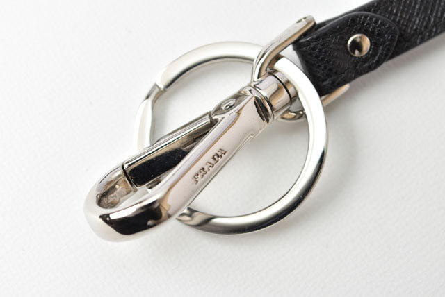 Prada Leather/Metal Keyring/Keychain Bag Charm 2TL253