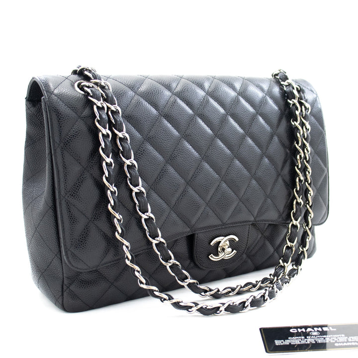 Top Quality Chanel Caviar Grained Calfskin New Chain Shoulder Bag Black 13"