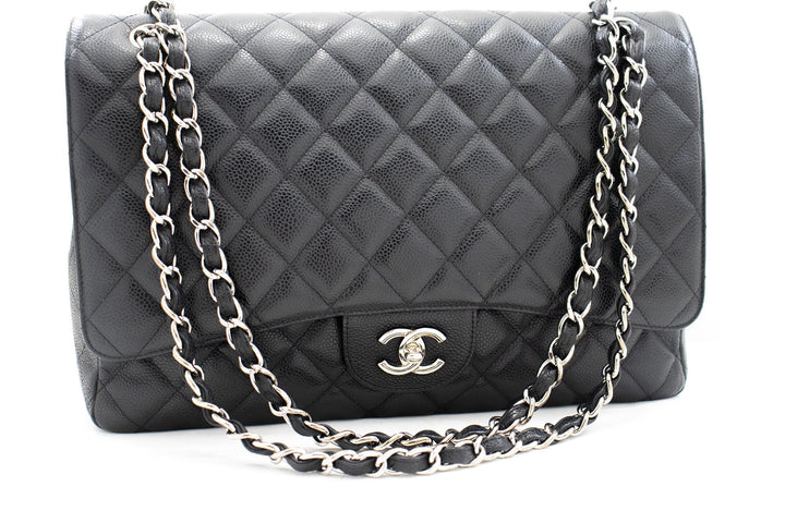 Top Quality Chanel Caviar Grained Calfskin New Chain Shoulder Bag Black 13"