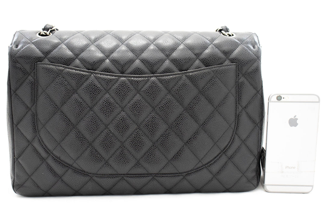 Top Quality Chanel Caviar Grained Calfskin New Chain Shoulder Bag Black 13"