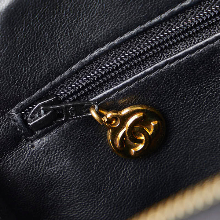 Top Quality Chanel Black Lambskin Chain Shoulder Tote Bag