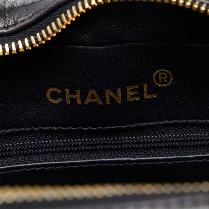 Top Quality Chanel Black Lambskin Chain Shoulder Tote Bag