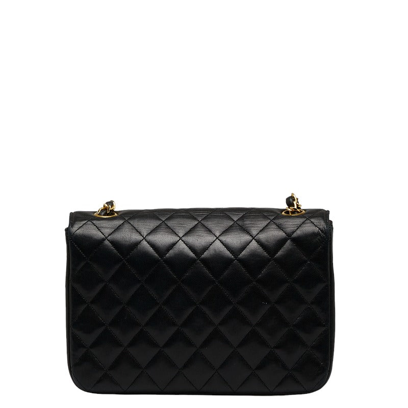 Top Quality Chanel Vintage Matlasse Chain Shoulder Bag Black Lambskin