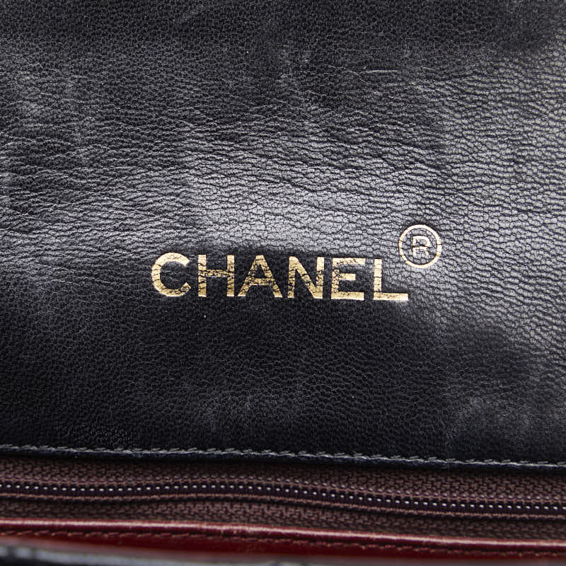 Top Quality Chanel Vintage Matlasse Chain Shoulder Bag Black Lambskin