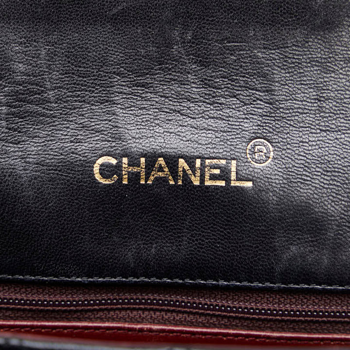 Top Quality Chanel Vintage Matlasse Chain Shoulder Bag Black Lambskin