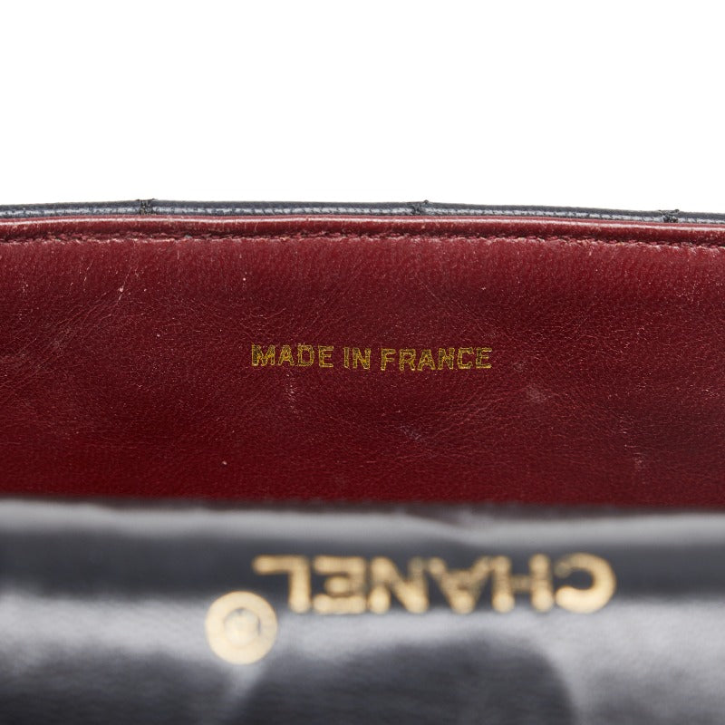 Top Quality Chanel Vintage Matlasse Chain Shoulder Bag Black Lambskin