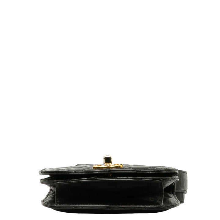 Top Quality Chanel Matlasse Body Bag Waist Bag Black Lambskin Women's