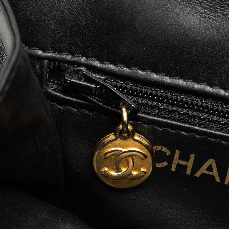 Top Quality Chanel Matlasse Body Bag Waist Bag Black Lambskin Women's