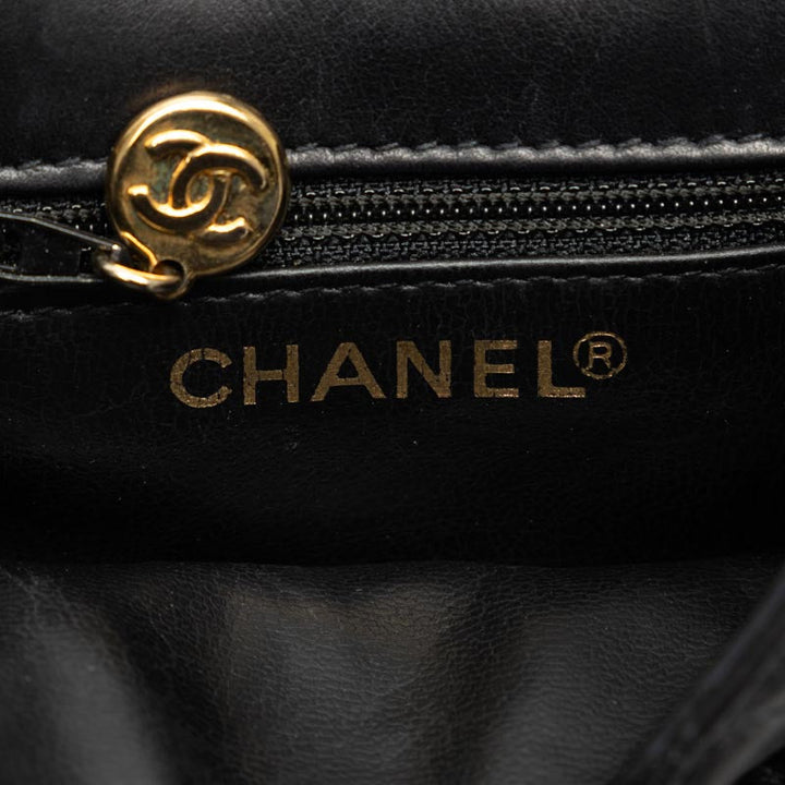 Top Quality Chanel Matlasse Body Bag Waist Bag Black Lambskin Women's