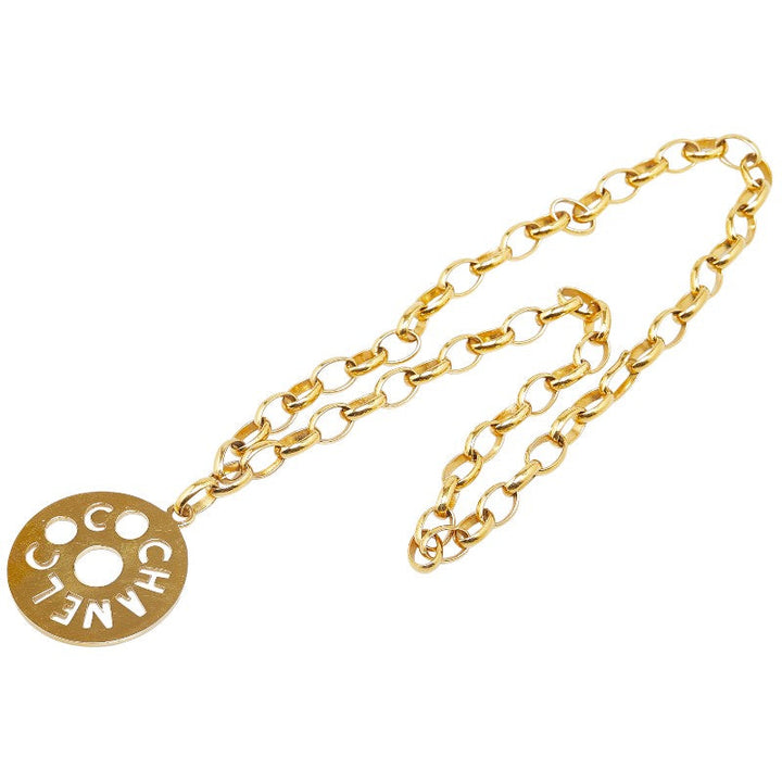 Top Quality Chanel Logo Chain Necklace Gold Plated