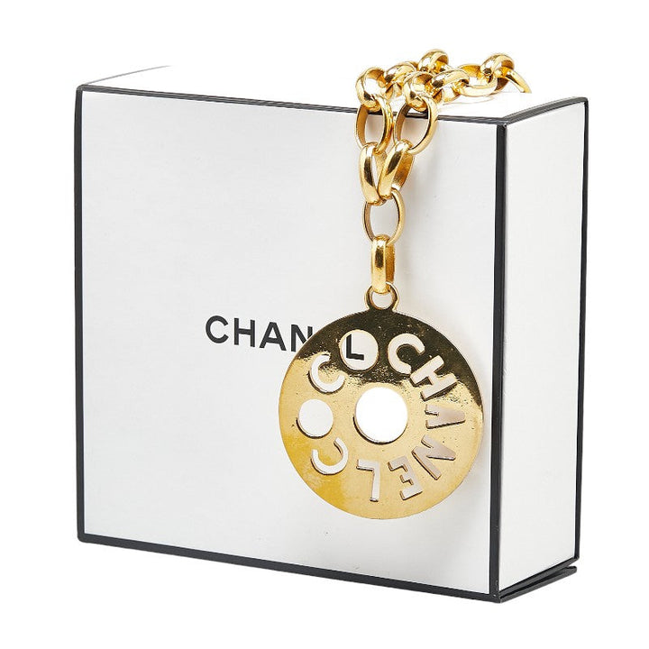 Top Quality Chanel Logo Chain Necklace Gold Plated