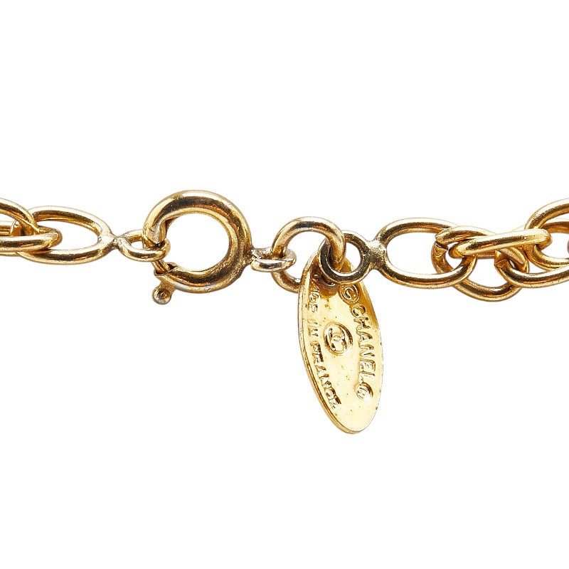 Top Quality Chanel Coco Mark Round Necklace Gold