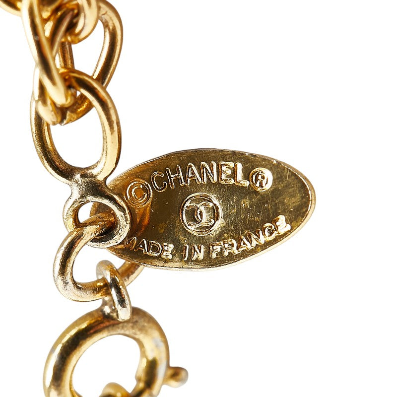 Top Quality Chanel Coco Mark Round Necklace Gold