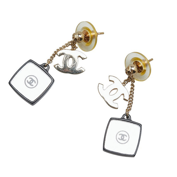 Top Quality Chanel Coco Mark Rhinestone Swing Earrings