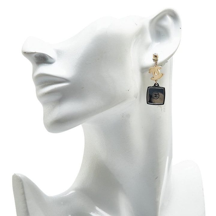 Top Quality Chanel Coco Mark Rhinestone Swing Earrings
