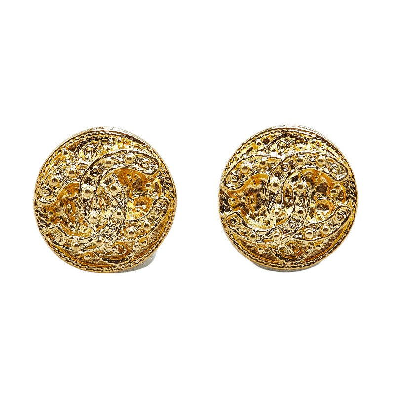 Top Quality Chanel Vintage Coco Mark Round Earrings