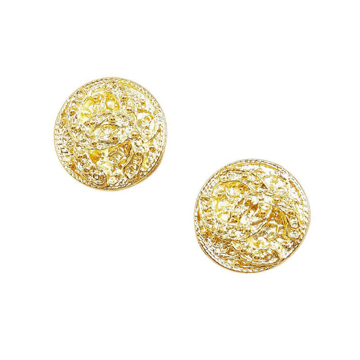 Top Quality Chanel Vintage Coco Mark Round Earrings