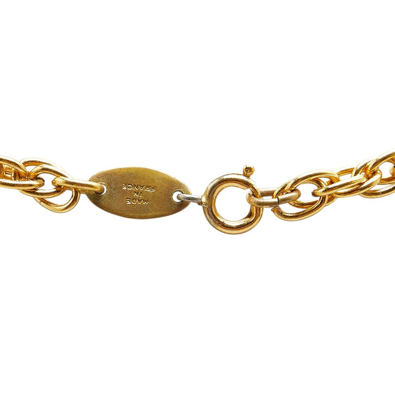 Top Quality Chanel Coco Mark Faux Pearl Chain Necklace