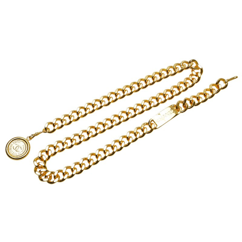 Top Quality Chanel Coco Mark Medal Chain Belt Gold