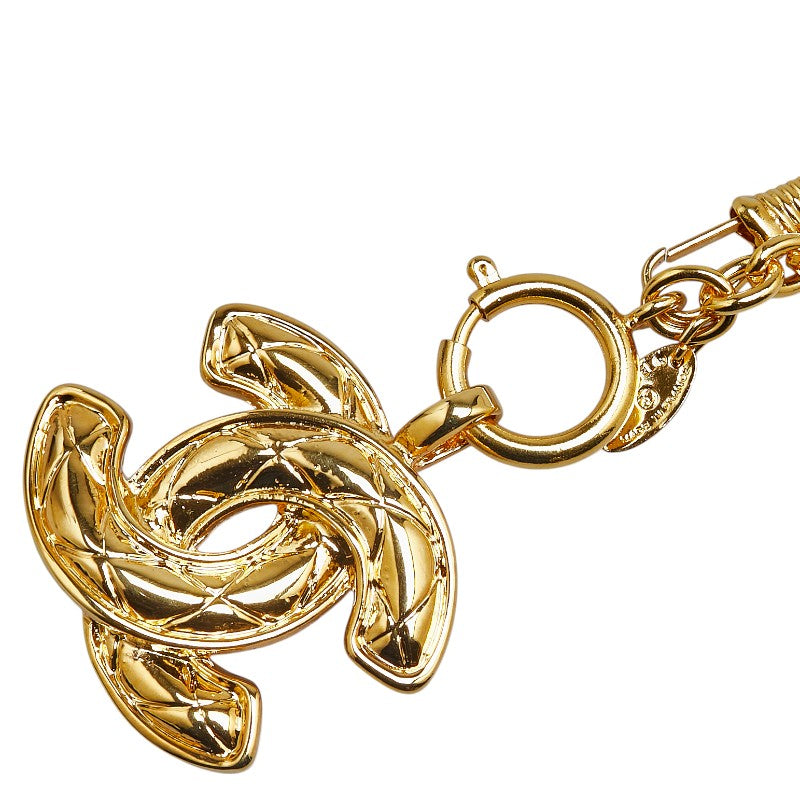 Top Quality Chanel Matelasse Coco Mark Necklace Gold