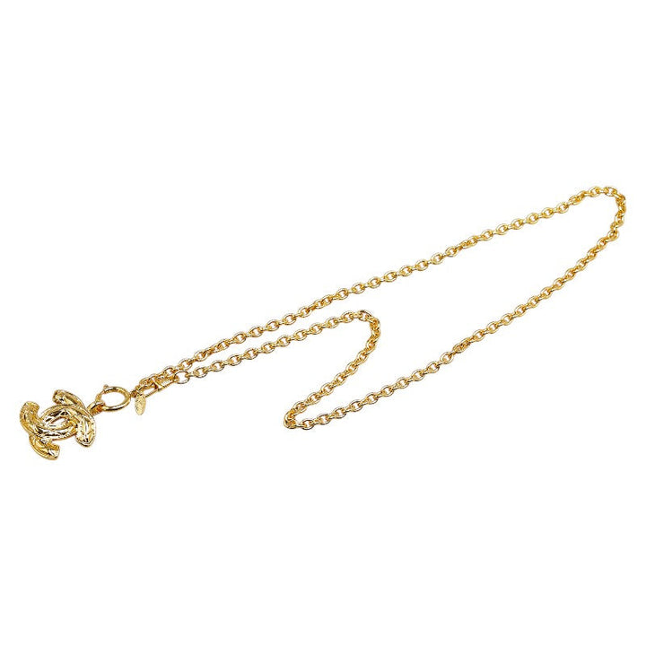Top Quality Chanel Matelasse Coco Mark Necklace Gold