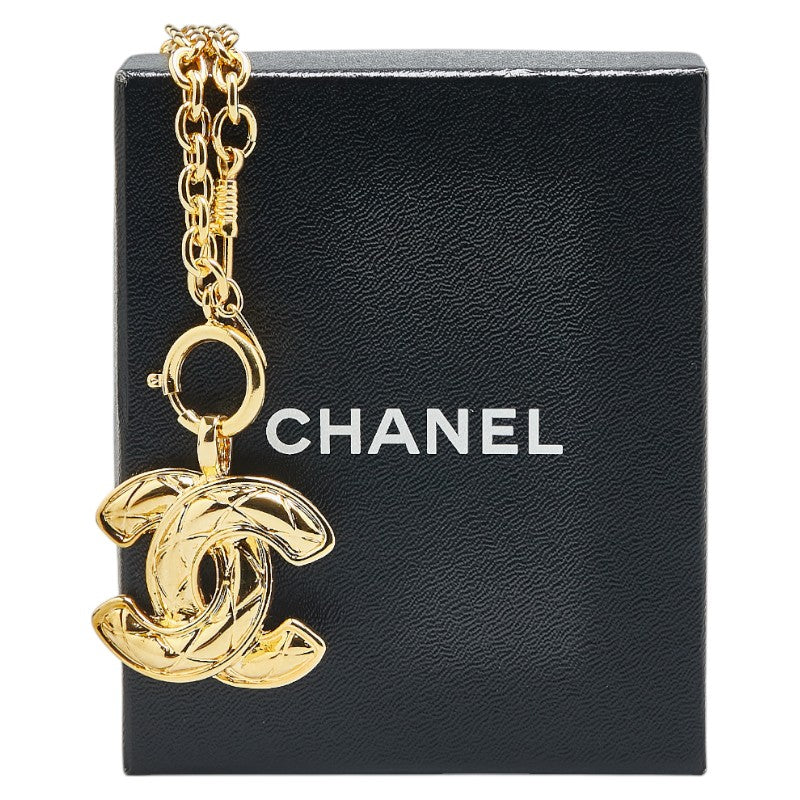 Top Quality Chanel Matelasse Coco Mark Necklace Gold