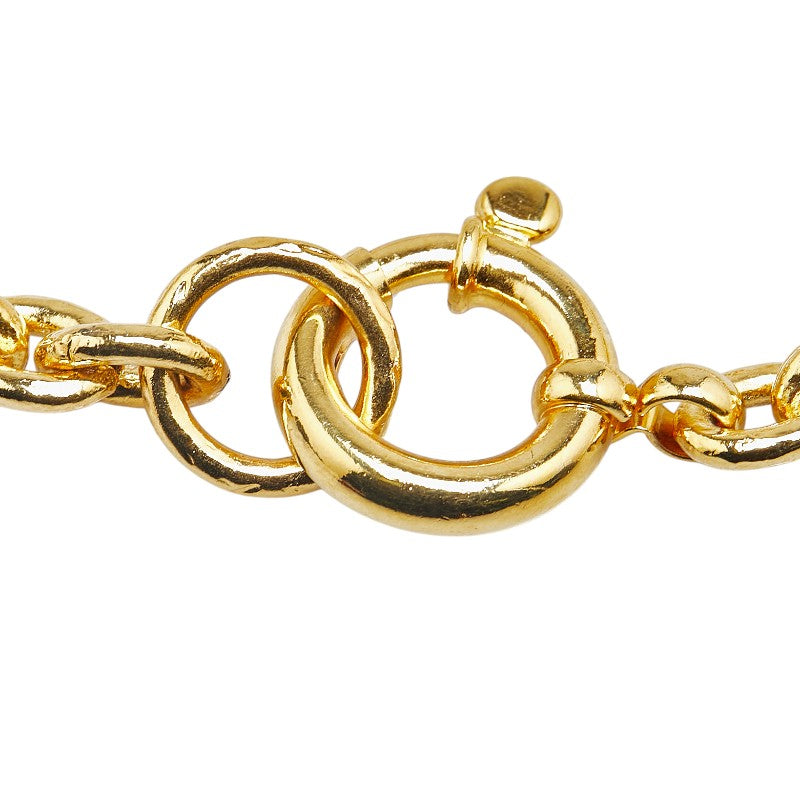 Top Quality Chanel Vintage Coco Mark Round Necklace Gold