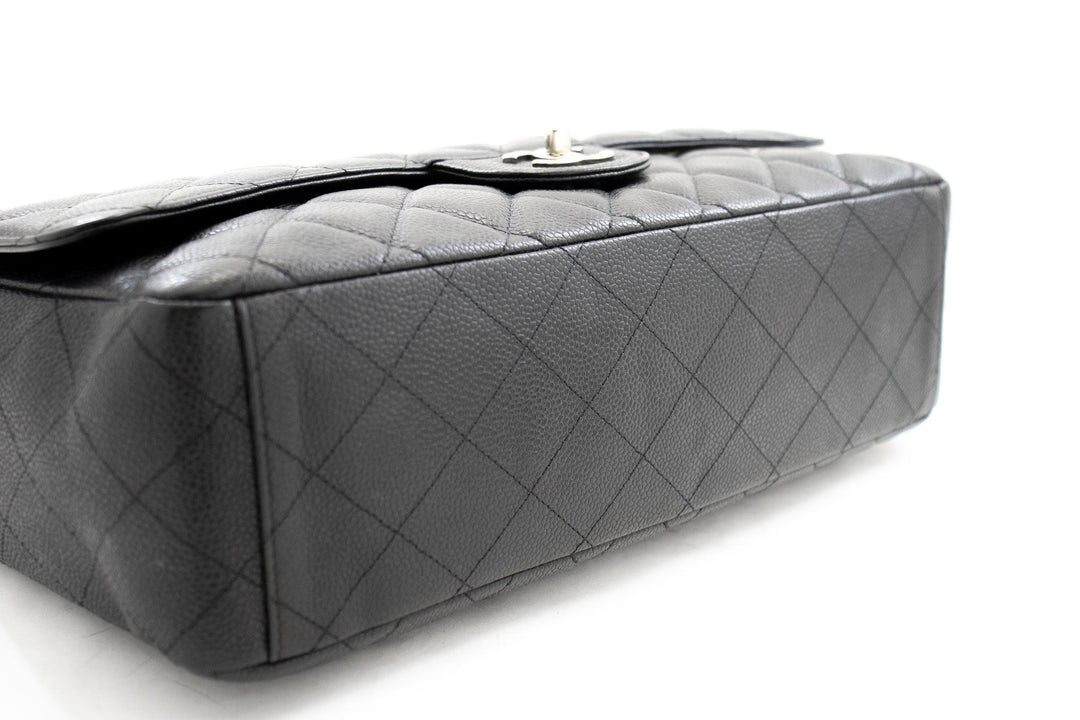 Top Quality Chanel Caviar Grained Calfskin New Chain Shoulder Bag Black 13"