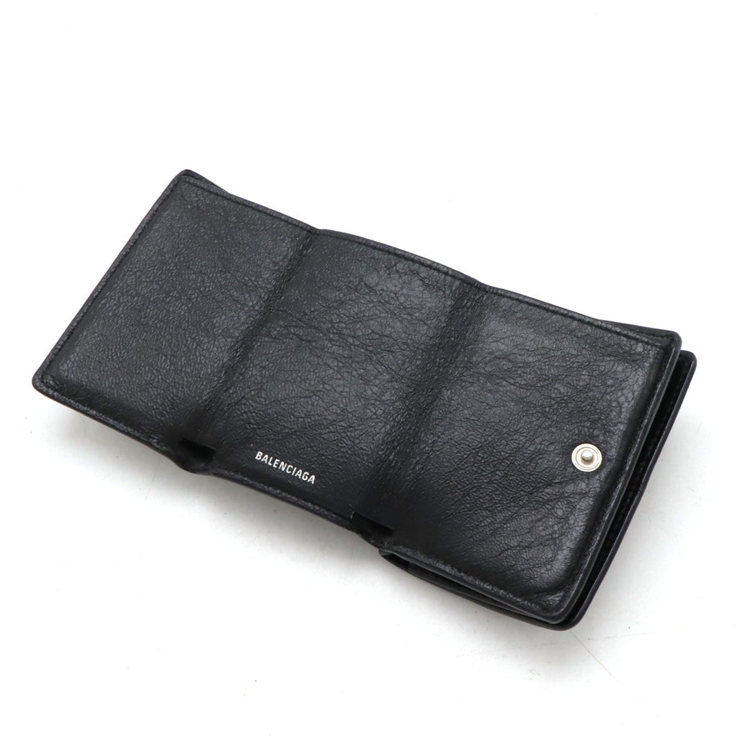 Top Quality Balenciaga Classic Mini Leather Wallet Black