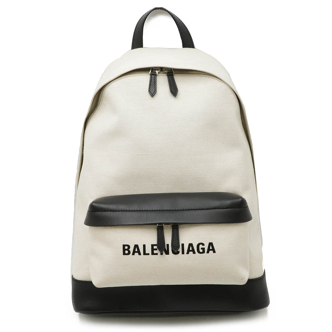 balenciaga Canvas Leather Backpack Black