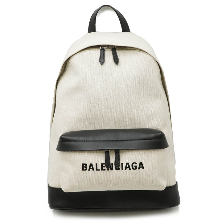 balenciaga Canvas Leather Backpack Black