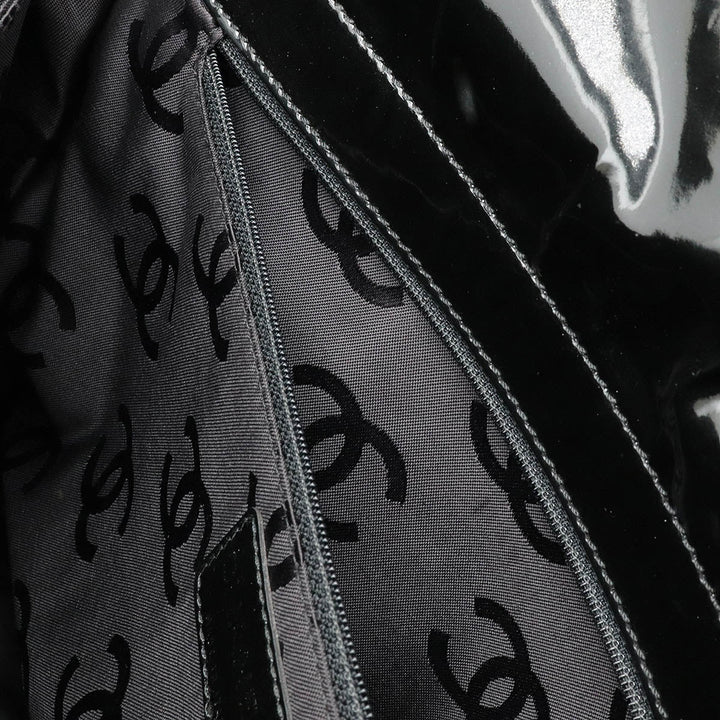 Chanel Chocolate Bar Patent Tote Bag