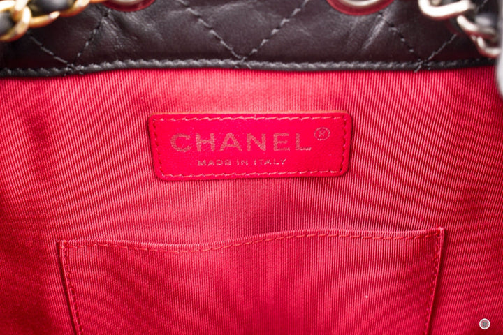 Top Quality Chanel A94485 Y61477 Gabrielle Small Backpack Black Calfskin Small Shoulder Bags
