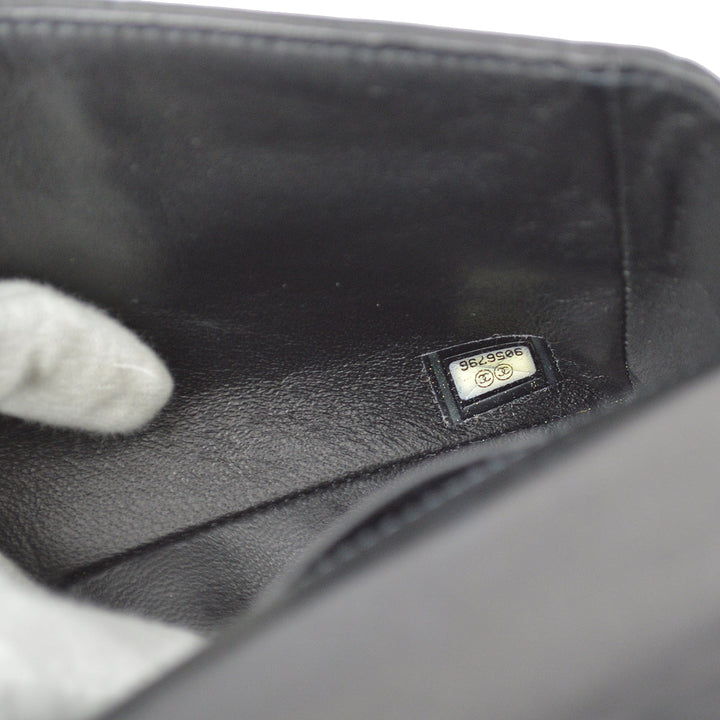 Top Quality Chanel Black Lambskin Choco Bar Shoulder Bag
