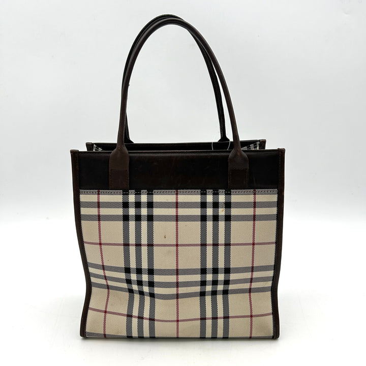 Burberry Leather Trimmed PVC Handle Bag - Neutrals Handle Bags, Handbags bb5517bb