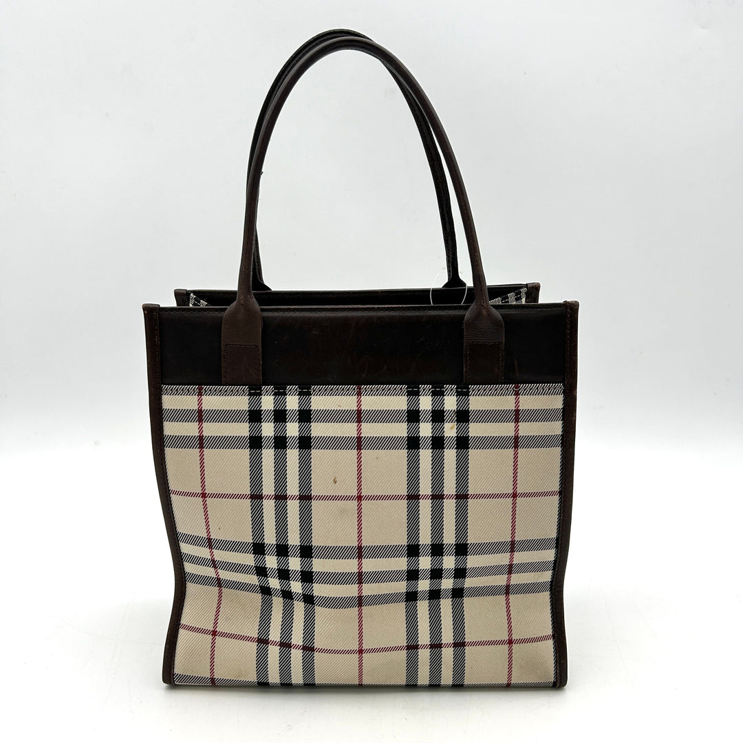 Burberry Leather Trimmed PVC Handle Bag - Neutrals Handle Bags, Handbags bb5517bb