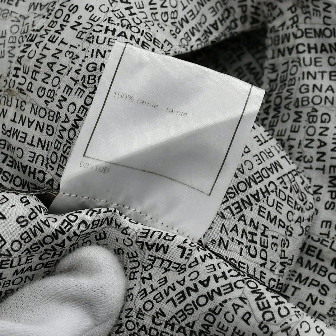 Top Quality Chanel Short Sleeve Shirt White Black 99P #36
