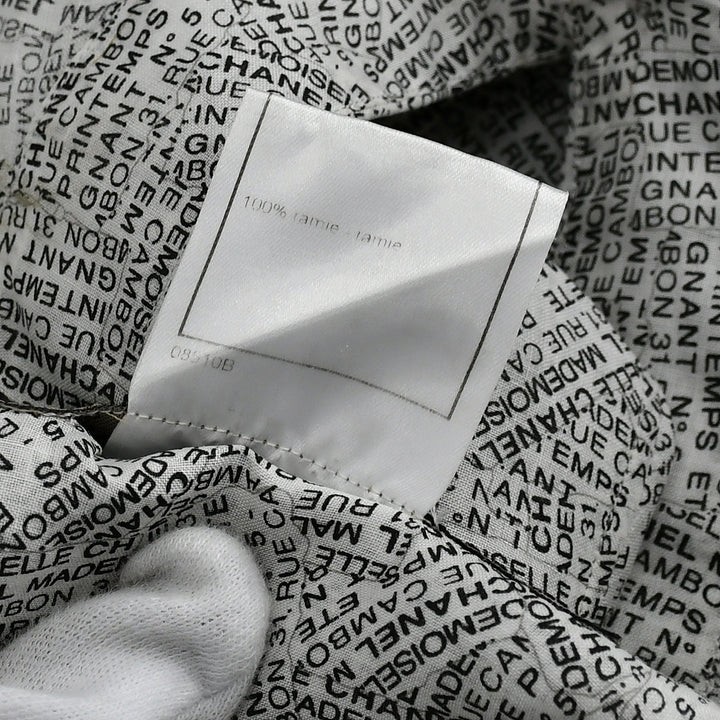 Top Quality Chanel Short Sleeve Shirt White Black 99P #36
