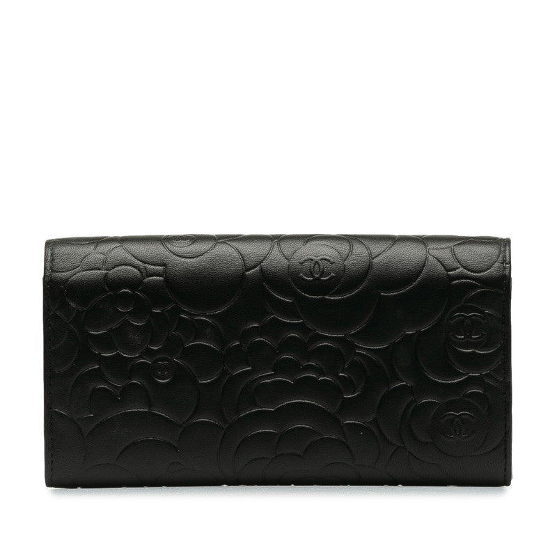 Top Quality Chanel CAMERIA COCOMARK Long Wallet Black   CHANEL