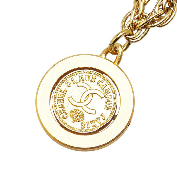 Top Quality Chanel Vintage Coco Mark Chain Necklace Gold