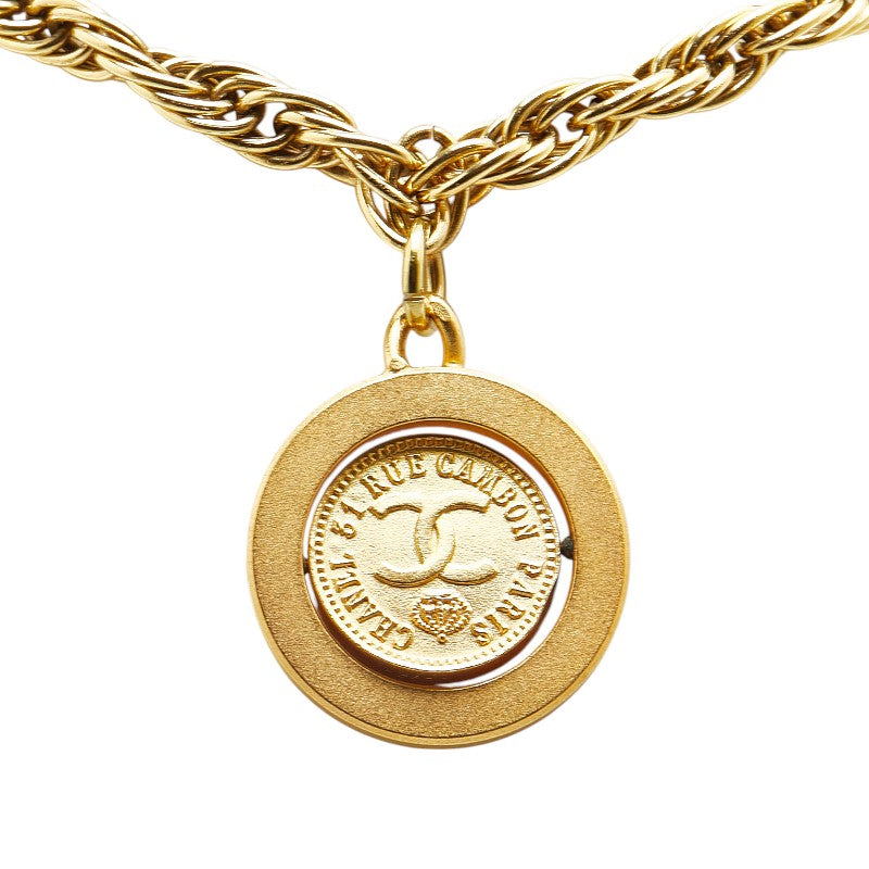 Top Quality Chanel Vintage Coco Mark Chain Necklace Gold